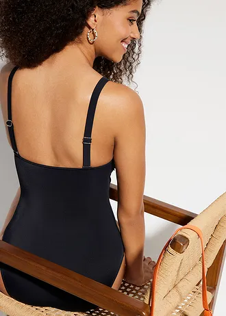 Maillot 1 pièce à encolure carrée • noir • Boutique bonprix