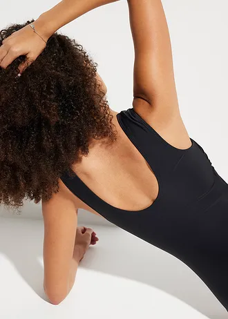 Costum de baie shape cu efect modelator mediu, decolteu în V • negru • magazin bonprix