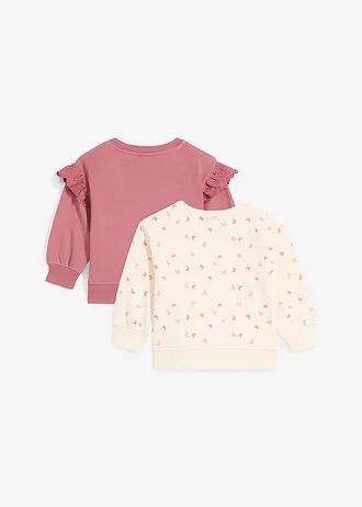 Baby sweater van biologisch katoen (set van 2) • soft bessen+rookroze+natuurbeige • bonprix online shop