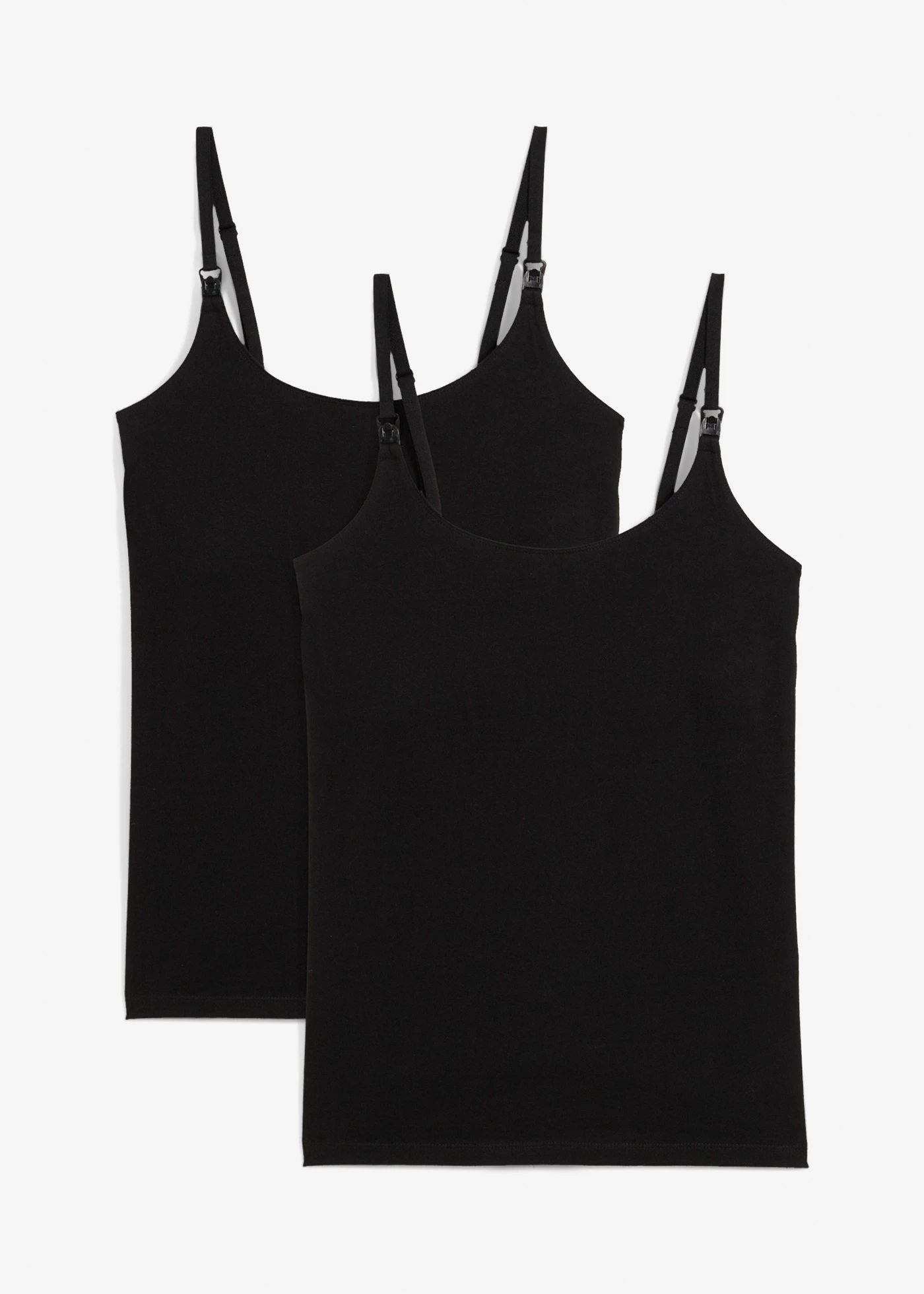 Materský top z bio bavlny (2 ks) • čierna • obchod bonprix