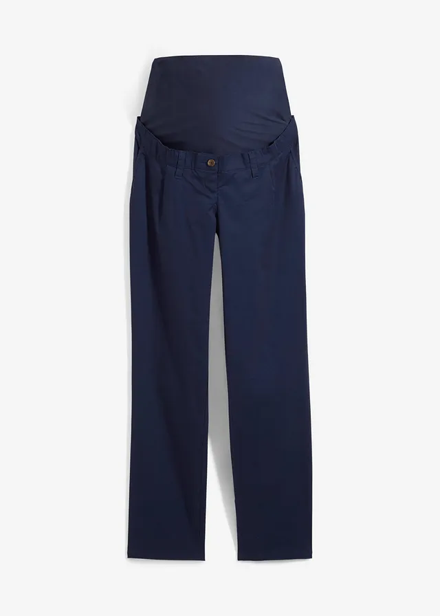 Pantaloni de gravide cu bumbac, straight leg