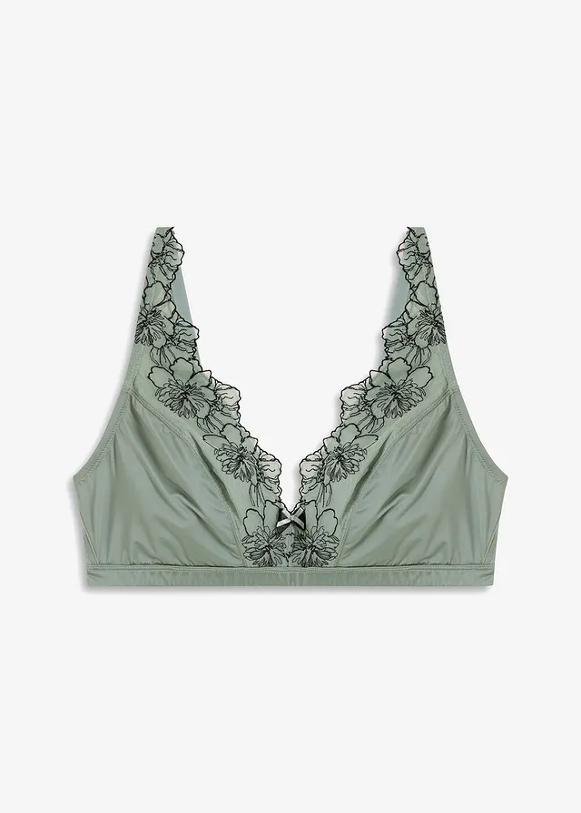 Sutien bralette fără arcuri, cu efect lucios