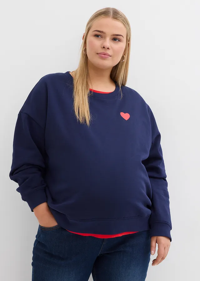 Sweat-shirt de grossesse et d'allaitement, Couleur: bleu foncé