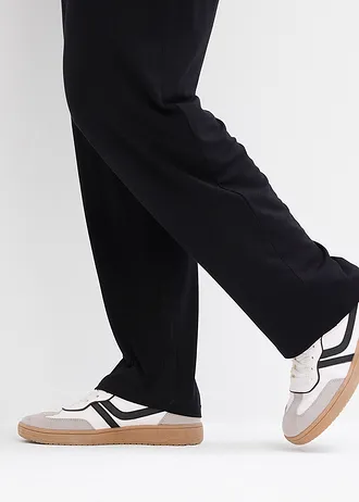 Zwangerschapsbroek van jersey met gesmokte tailleband, straight • zwart plus size • bonprix online shop