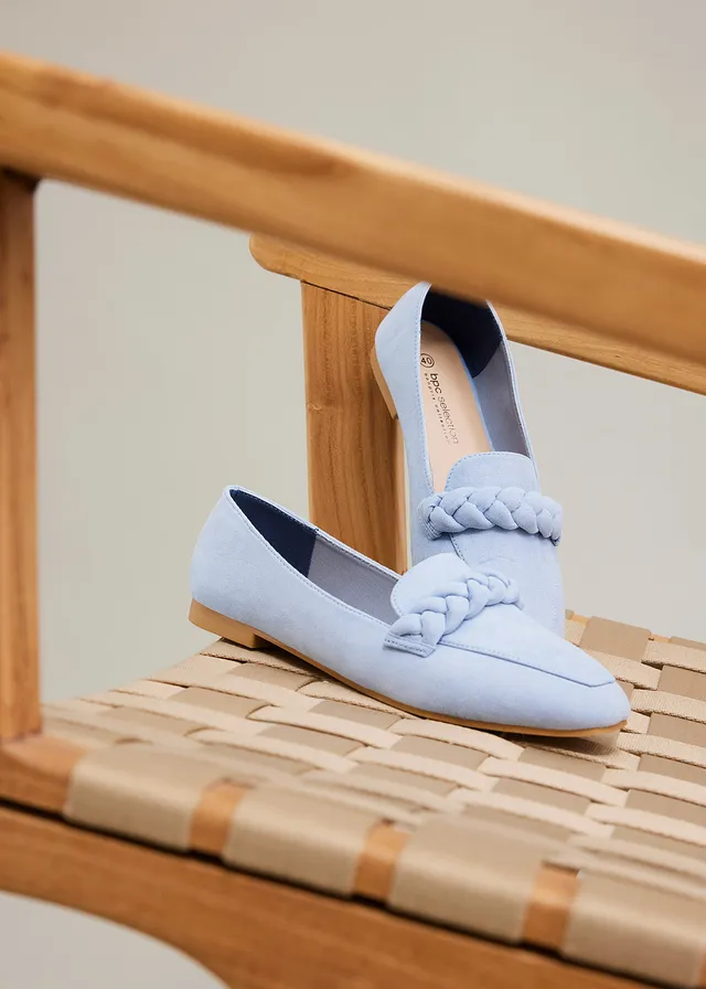 Loafers met gevlochten details • jeansblauw • product-page.page-title-suffix