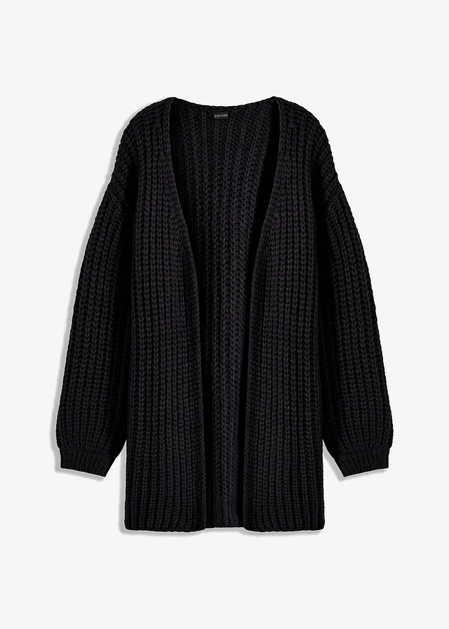 Grof gebreid vest • zwart • bonprix online shop