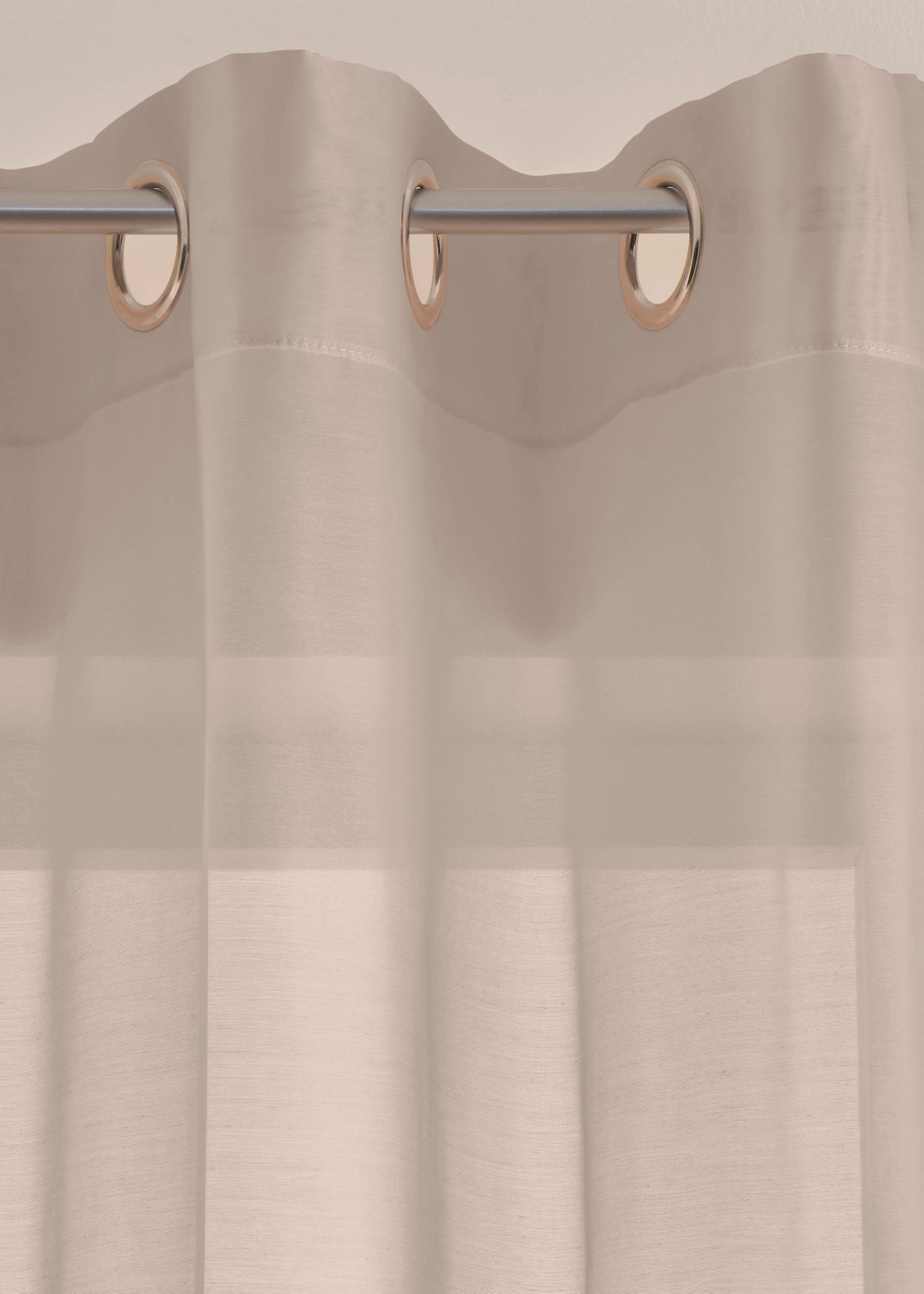 Voilage en batiste texturée (1 pce) • taupe • Boutique bonprix