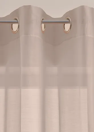 Voilage en batiste texturée (1 pce) • taupe • Boutique bonprix