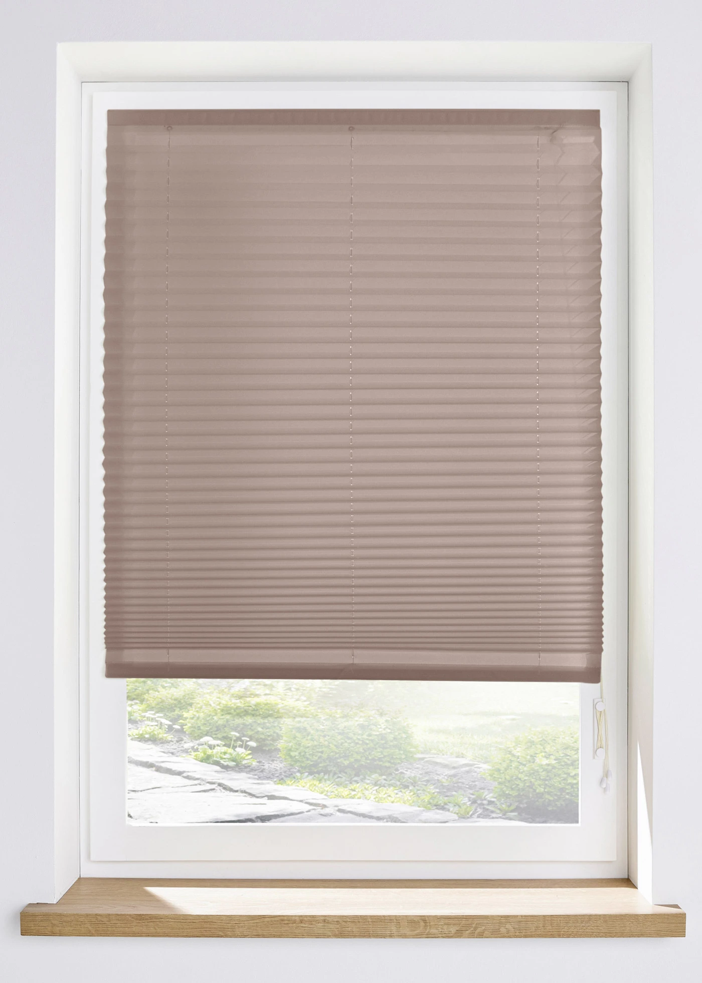 Verduisterend plisségordijn met klittenband • taupe • bonprix online shop