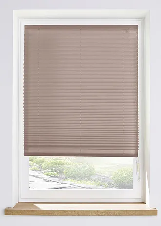 Verduisterend plisségordijn met klittenband • taupe • bonprix online shop