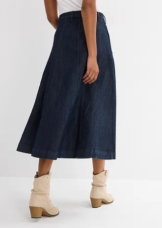 Spódnica jeansowa midi • ciemnoniebieski denim • sklep bonprix