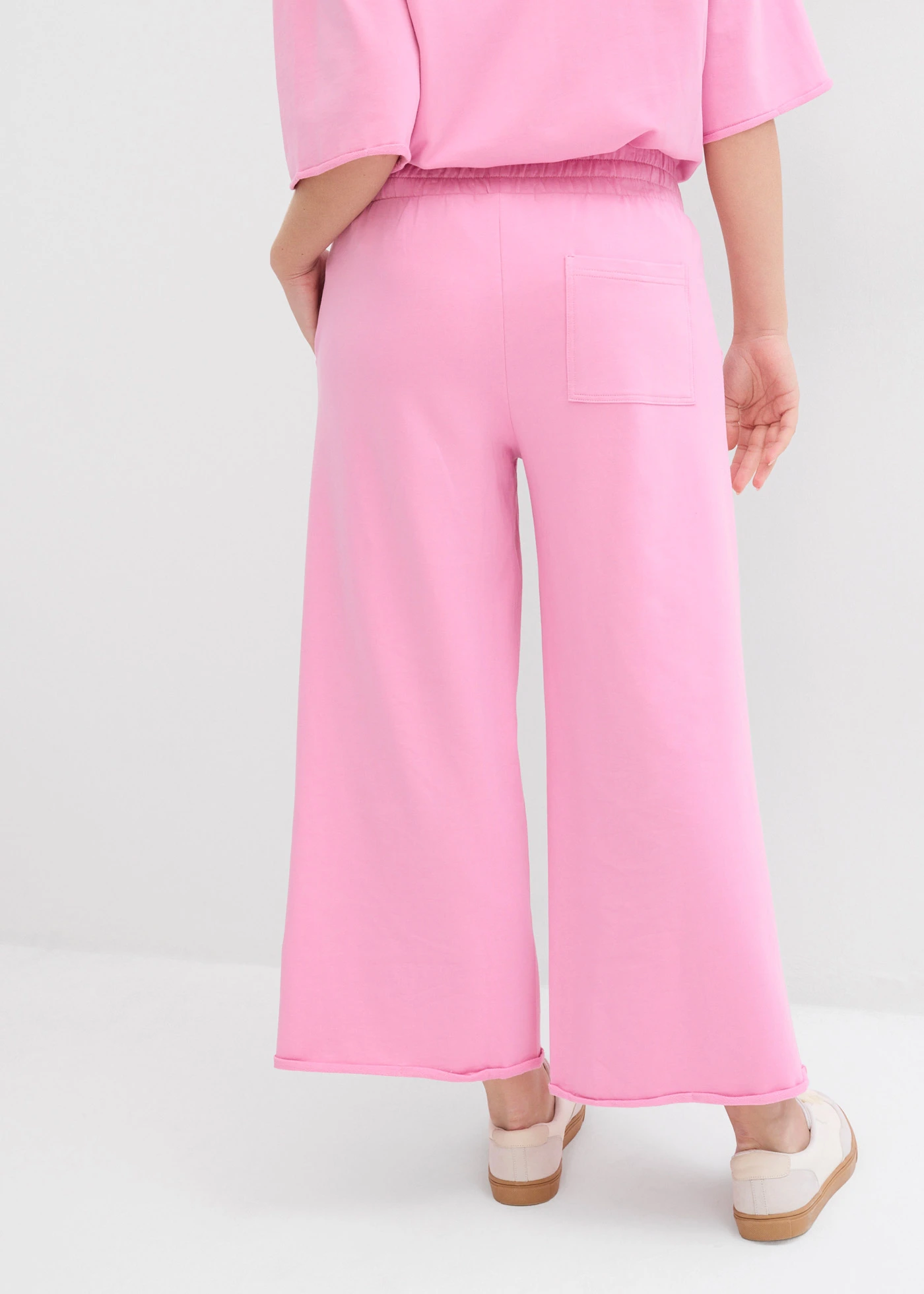 Pantalon sweat 7/8 large en coton • rose glycine • product-page.page-title-suffix