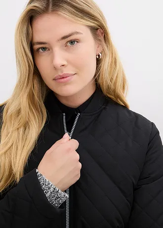 Lange gewatteerde jas • zwart • bonprix online shop