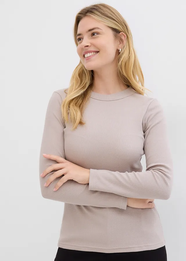 Lot de 2 T-shirts côtelés • sable clair/marron moyen • product-page.page-title-suffix