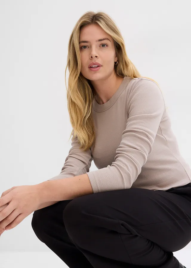 Lot de 2 T-shirts côtelés • sable clair/marron moyen • product-page.page-title-suffix