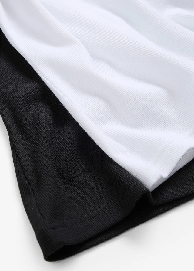 Geribd shirt (set van 2) • zwart/wit • product-page.page-title-suffix
