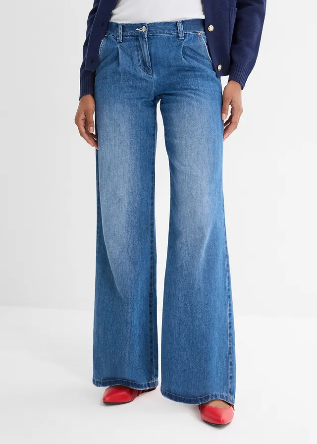 Jean large taille mi-haute • denim bleu clair used • product-page.page-title-suffix