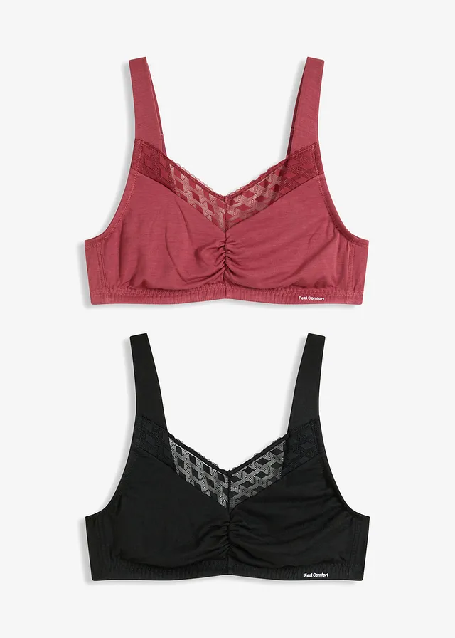 Set de 2 sutiene bralette Feel Comfort din material moale