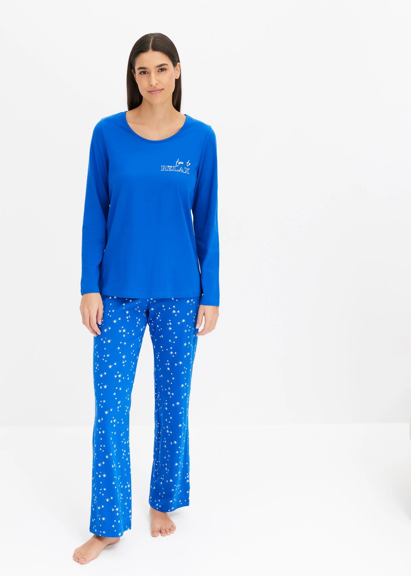 Pyjama (2-dlg.) • arctisch blauw gedessineerd • bonprix online shop