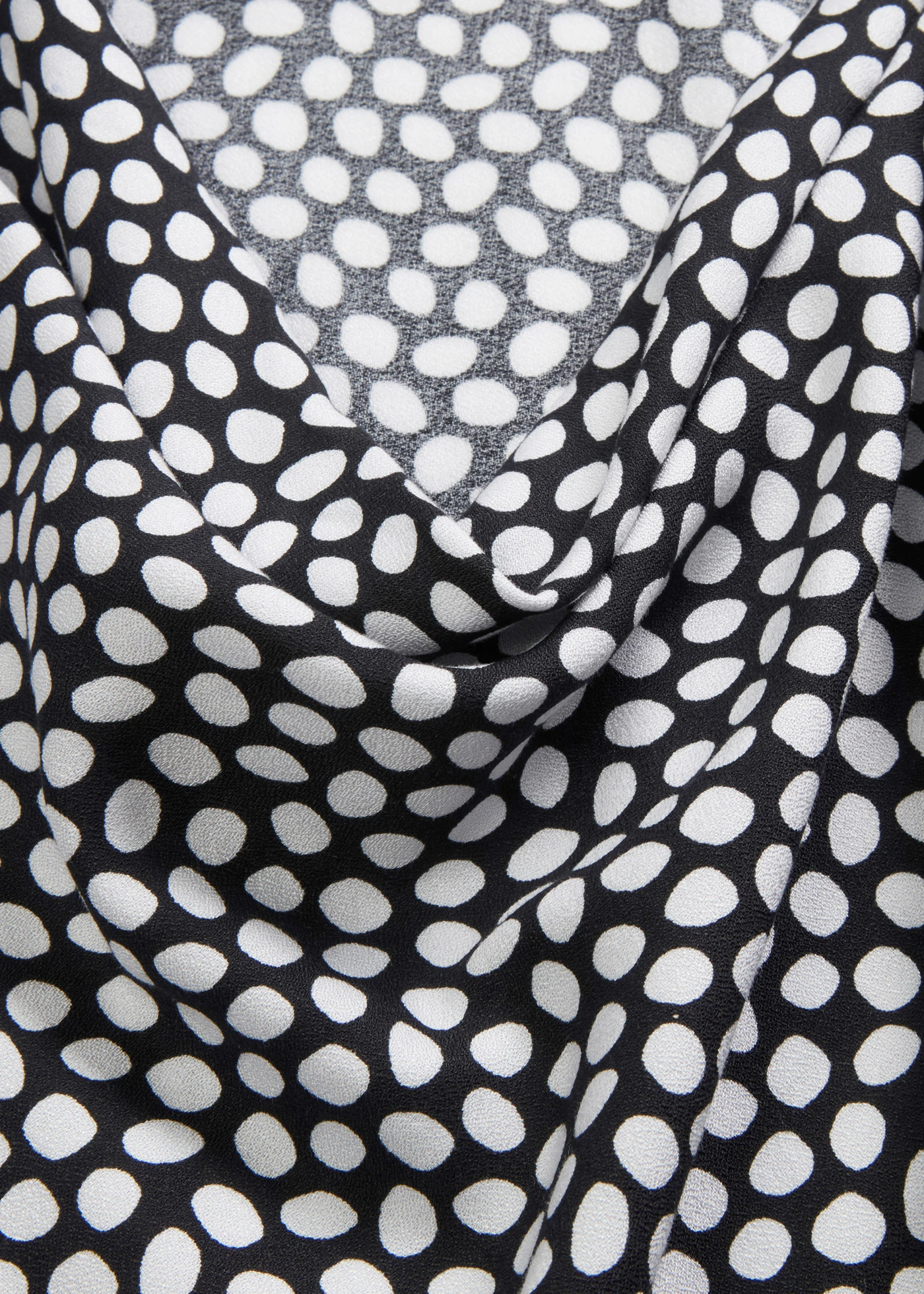 Mini jurk van gestructureerde crêpe • gestipt zwart/wit • bonprix online shop