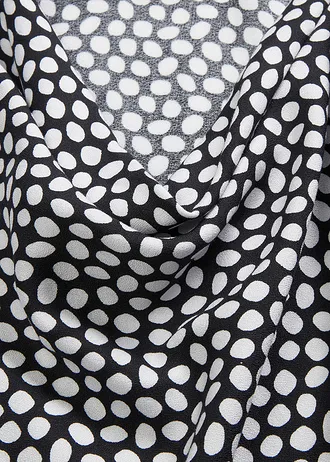 Mini jurk van gestructureerde crêpe • gestipt zwart/wit • bonprix online shop