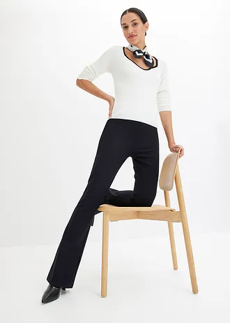 Pantalon confortable en Punto di Roma • noir • Boutique bonprix