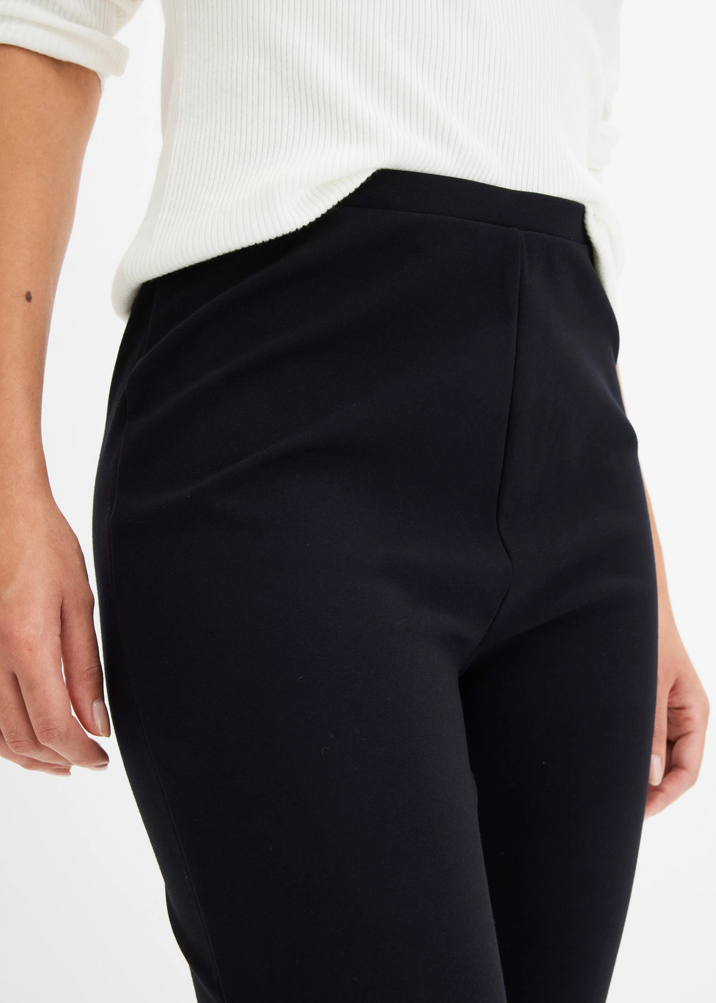 Pantalon confortable en Punto di Roma • noir • Boutique bonprix
