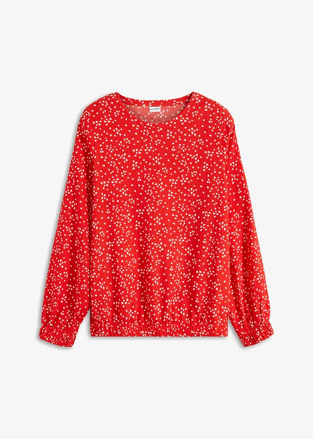 Bluză cu mâneci lungi din jerse crep