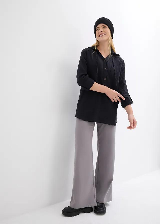 Mousseline blouse van katoen • zwart • product-page.page-title-suffix