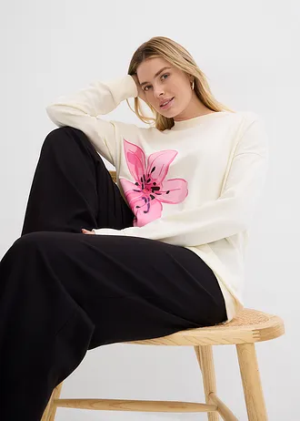 Oversize mikina • krémově bílá • bonprix obchod