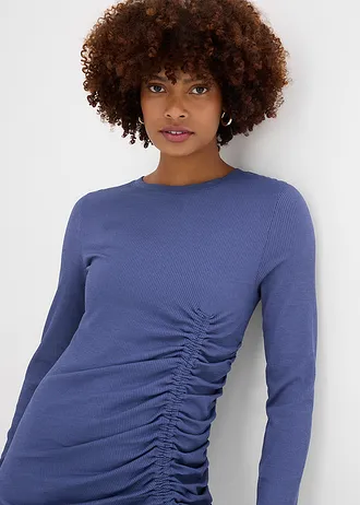 Shirtjurk met plooitjes • indigo • bonprix online shop