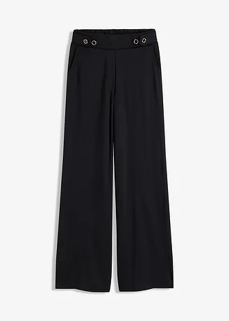 Jersey broek met sierbandjes