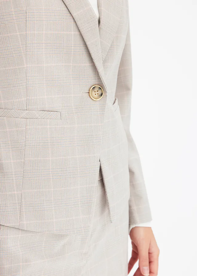 Glencheck blazer • lichtgrijs-lichtroze geruit • product-page.page-title-suffix