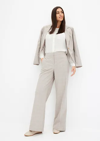 Glenčekový blejzr • světle šedá-světle růžová kostkované • bonprix obchod