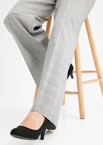 Glencheck Marlene Dietrich broek met viscose • zwart-sand geruit • bonprix online shop