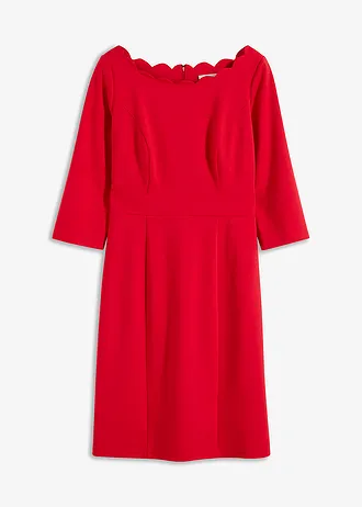 Rochie etui din material Punto di Roma, culoare: roșu