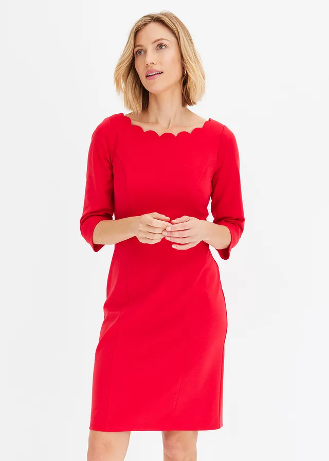 Robe fourreau en jersey milano • rouge • product-page.page-title-suffix