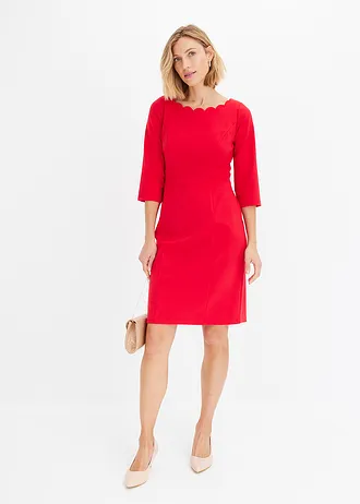 Robe fourreau en jersey milano • rouge • Boutique bonprix