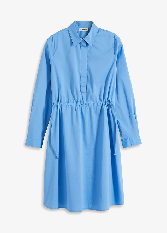 Overhemdjurk van popeline • middenblauw • bonprix online shop