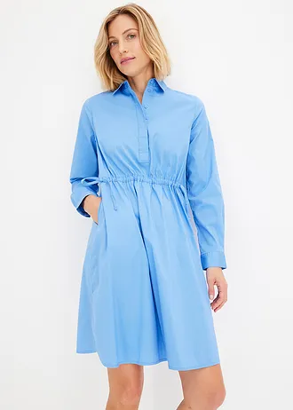 Overhemdjurk van popeline • middenblauw • bonprix online shop