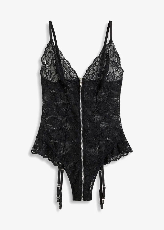 Body se zapínáním na zip • černá • bonprix obchod