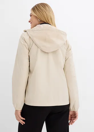 Waterdichte regenjas, met zak • lichtsand • bonprix online shop