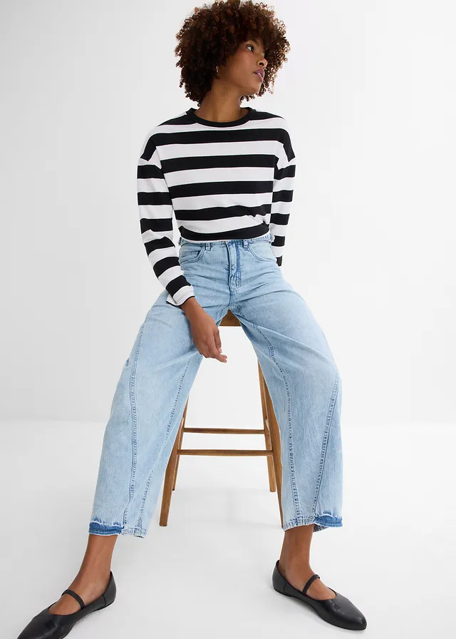 Jean Balloon taille mi-haute • bleu glacier denim used • product-page.page-title-suffix