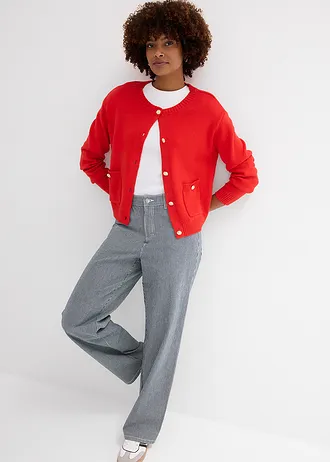 Straight jeans, high waist, gestreept • nachtblauw denim-wit gestreept • bonprix online shop