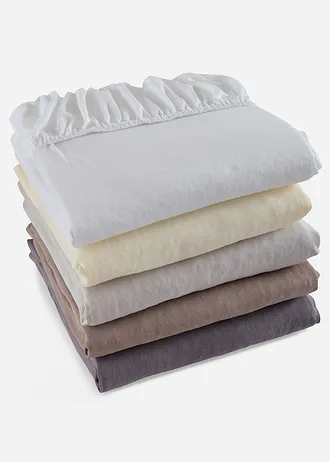 Cearceaf din jerse cu tiv elastic, 40cm • gri deschis • magazin bonprix