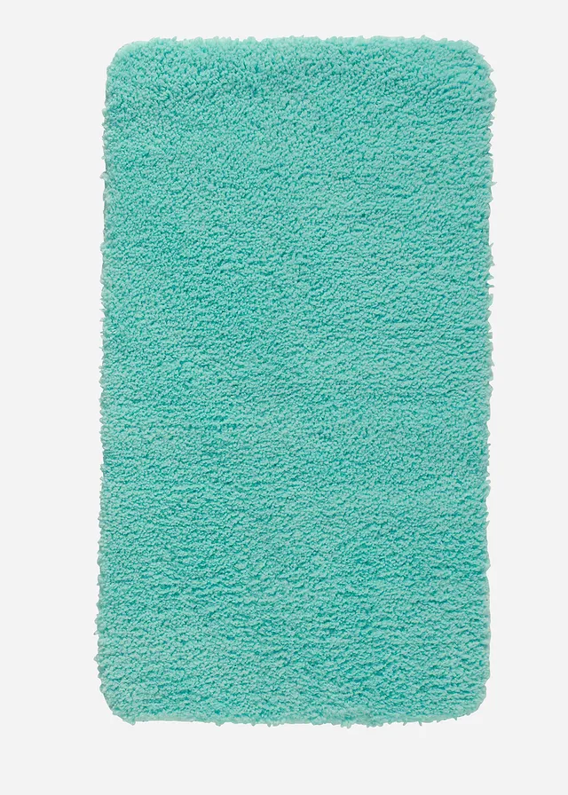 Getufte uni badmat met hoge pool, Kleur: mint