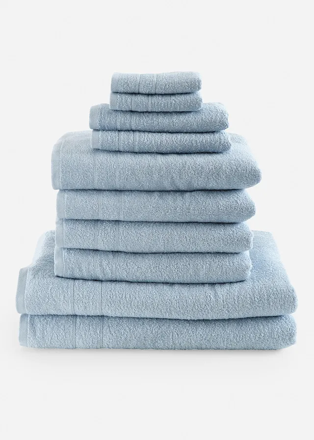 Serviettes de toilette (ens. 10 pces) • bleu clair • Boutique bonprix