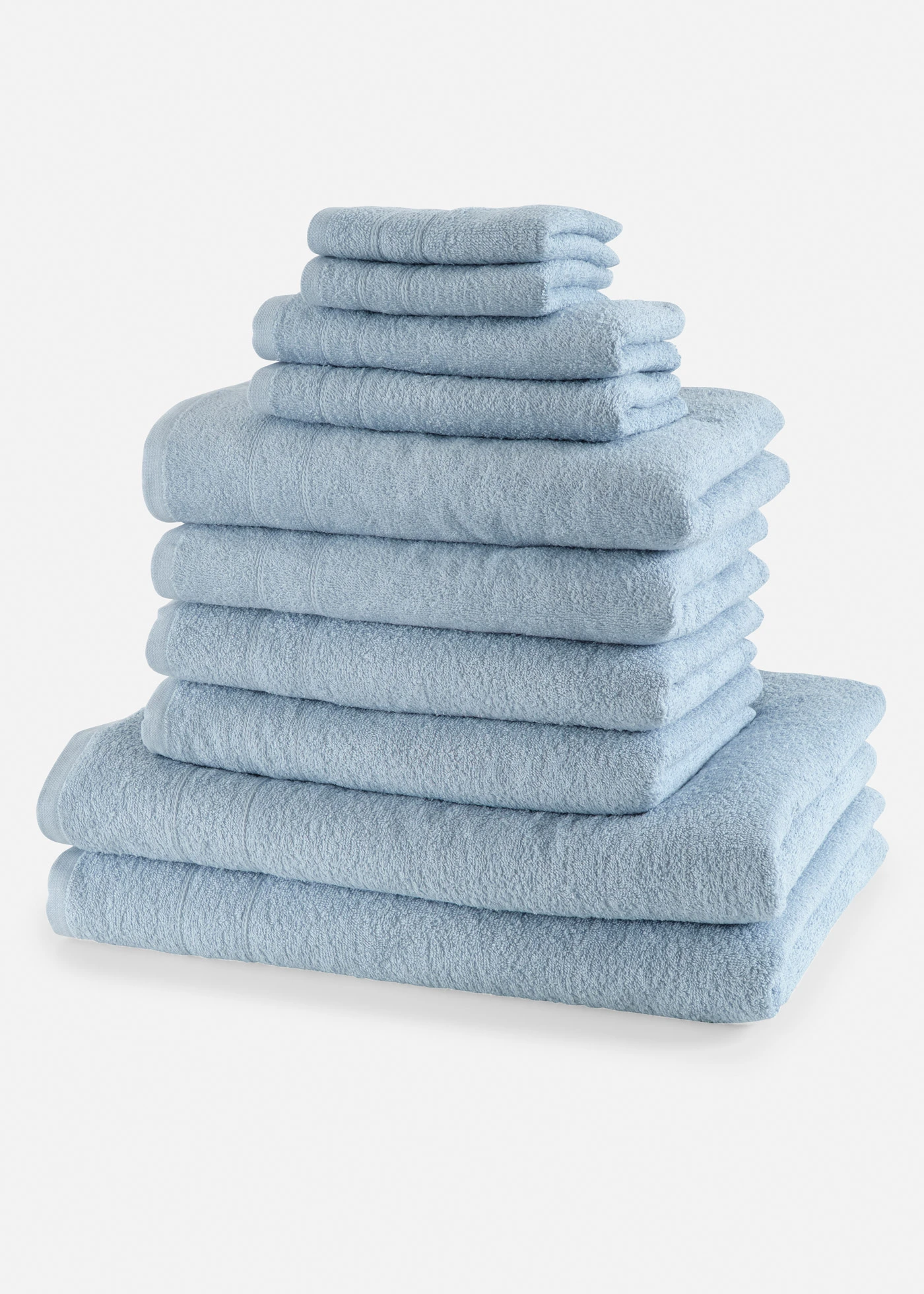 Handdoek van katoen (10-dlg. set) • lichtblauw • bonprix online shop