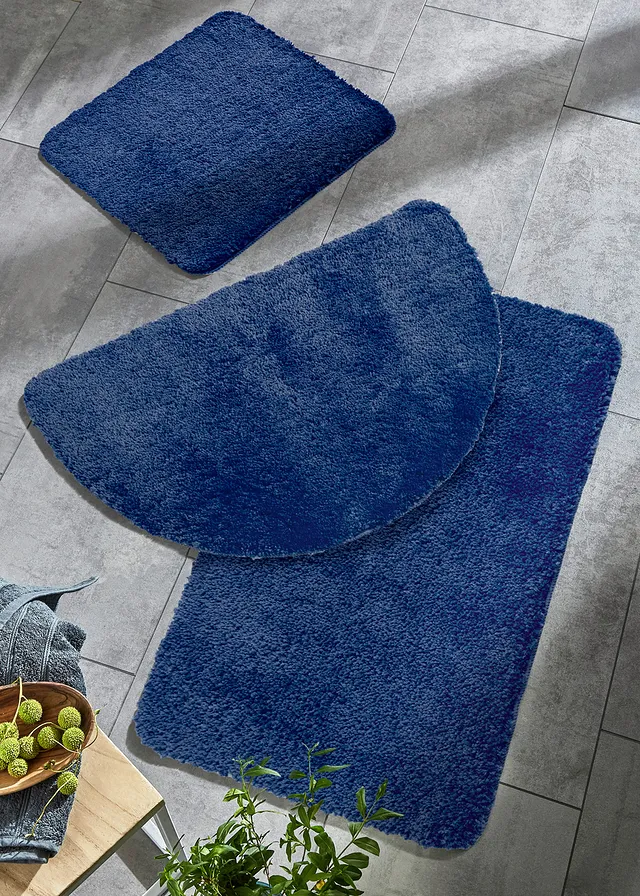 Tapis de bain tufté uni et haut • bleu foncé • product-page.page-title-suffix