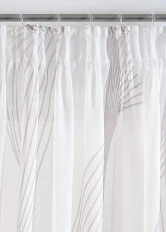 Firana z nadrukiem fali (1 szt.) • biało-szarobrązowy • sklep bonprix